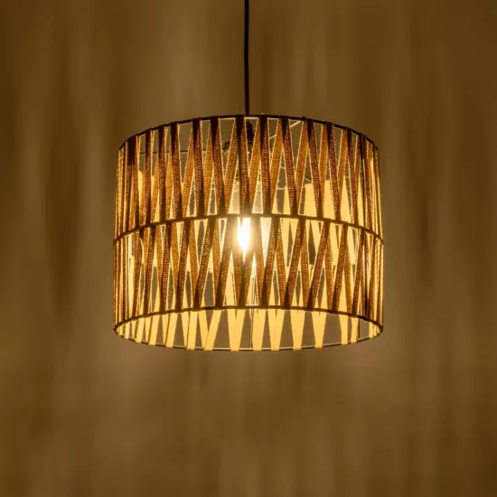 MARS 205-0054 Boho Κρεμαστό Φωτιστικό Οροφής με Ντουί 1 x E27 AC 220-240V IP20 - Μπεζ - M30 x Π30 x Υ24cm