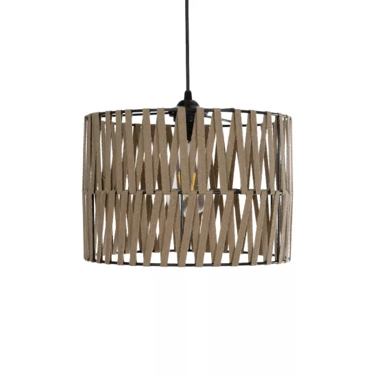 MARS 205-0054 Boho Κρεμαστό Φωτιστικό Οροφής με Ντουί 1 x E27 AC 220-240V IP20 - Μπεζ - M30 x Π30 x Υ24cm