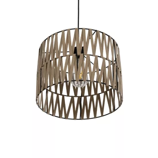 MARS 205-0054 Boho Κρεμαστό Φωτιστικό Οροφής με Ντουί 1 x E27 AC 220-240V IP20 - Μπεζ - M30 x Π30 x Υ24cm