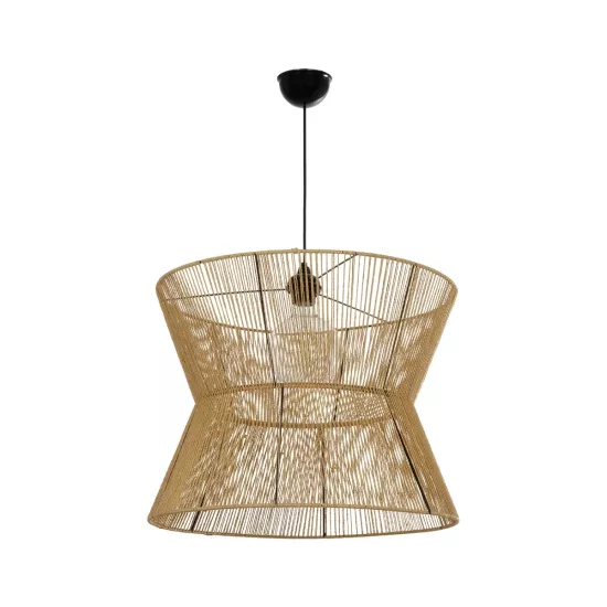 UPCONE 205-0056 Boho Κρεμαστό Φωτιστικό Οροφής με Ντουί 1 x E27 AC 220-240V IP20 - Μπεζ - M50 x Π50 x Υ43cm