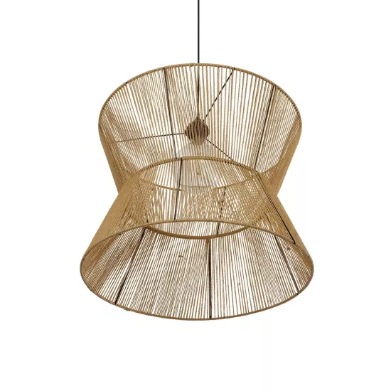 UPCONE 205-0056 Boho Κρεμαστό Φωτιστικό Οροφής με Ντουί 1 x E27 AC 220-240V IP20 - Μπεζ - M50 x Π50 x Υ43cm