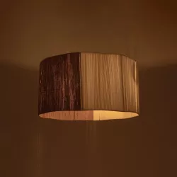 TAG 205-0060 Boho Κρεμαστό Φωτιστικό Οροφής με Ντουί 1 x E27 AC 220-240V IP20 - Μπεζ & Καφέ - M60 x Π60 x 35cm