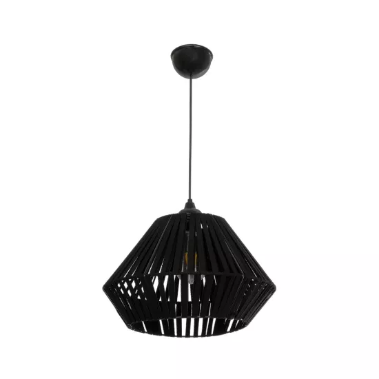 NUI 205-0061 Boho Κρεμαστό Φωτιστικό Οροφής με Ντουί 1 x E27 AC 220-240V IP20 - Μαύρο - M36 x Π36 x Υ27cm