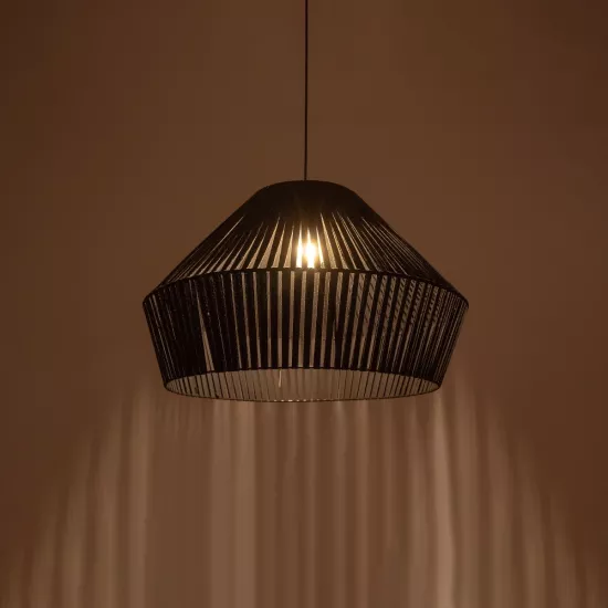 NUI 205-0062 Boho Κρεμαστό Φωτιστικό Οροφής με Ντουί 1 x E27 AC 220-240V IP20 - Μαύρο - M60 x Π60 x Υ41cm