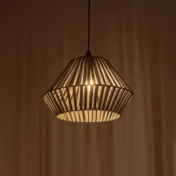 NUI 205-0065 Boho Κρεμαστό Φωτιστικό Οροφής με Ντουί 1 x E27 AC 220-240V IP20 - Γκρι - M36 x Π36 x Υ27cm