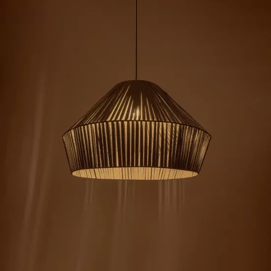 NUI 205-0066 Boho Κρεμαστό Φωτιστικό Οροφής με Ντουί 1 x E27 AC 220-240V IP20 - Γκρι - M60 x Π60 x Υ41cm