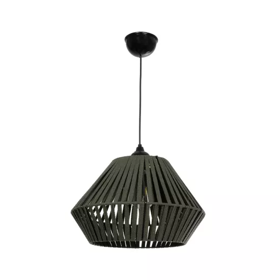 NUI 205-0069 Boho Κρεμαστό Φωτιστικό Οροφής με Ντουί 1 x E27 AC 220-240V IP20 - Πρασίνο - M36 x Π36 x Υ27cm