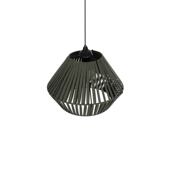 NUI 205-0069 Boho Κρεμαστό Φωτιστικό Οροφής με Ντουί 1 x E27 AC 220-240V IP20 - Πρασίνο - M36 x Π36 x Υ27cm