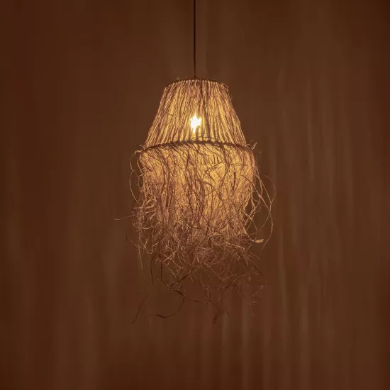 HERBE 205-0073 Boho Κρεμαστό Φωτιστικό Οροφής με Ντουί 1 x E27 AC 220-240V IP20 - Μπεζ - M30 x Π30 x Υ40cm