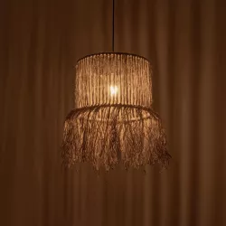 REGEN 205-0074 Boho Κρεμαστό Φωτιστικό Οροφής με Ντουί 1 x E27 AC 220-240V IP20 - Μπεζ - M30 x Π30 x Υ40cm