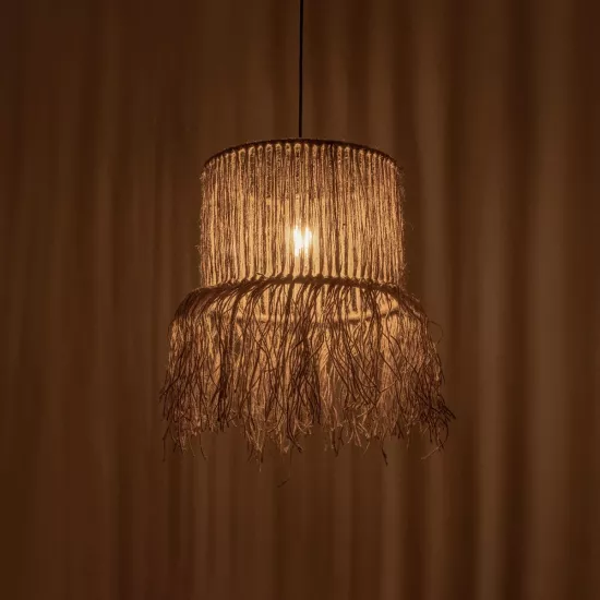 REGEN 205-0074 Boho Κρεμαστό Φωτιστικό Οροφής με Ντουί 1 x E27 AC 220-240V IP20 - Μπεζ - M30 x Π30 x Υ40cm