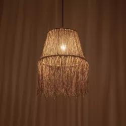 ROKA 205-0075 Boho Κρεμαστό Φωτιστικό Οροφής με Ντουί 1 x E27 AC 220-240V IP20 - Μπεζ - M30 x Π30 x Υ45cm