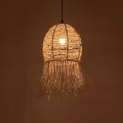 ROKA 205-0076 Boho Κρεμαστό Φωτιστικό Οροφής με Ντουί 1 x E27 AC 220-240V IP20 - Μπεζ - M25 x Π25 x Υ45cm