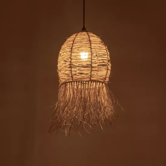 ROKA 205-0076 Boho Κρεμαστό Φωτιστικό Οροφής με Ντουί 1 x E27 AC 220-240V IP20 - Μπεζ - M25 x Π25 x Υ45cm