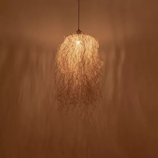 PIOVERE 205-0078 Boho Κρεμαστό Φωτιστικό Οροφής με Ντουί 1 x E27 AC 220-240V IP20 - Μπεζ - M35 x Π35 x Υ70cm