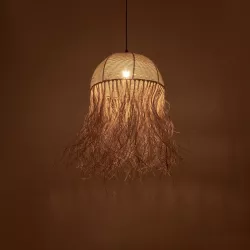 PLUVIA 205-0081 Boho Κρεμαστό Φωτιστικό Οροφής με Ντουί 1 x E27 AC 220-240V IP20 - Μπεζ - M40 x Π40 x Υ70cm