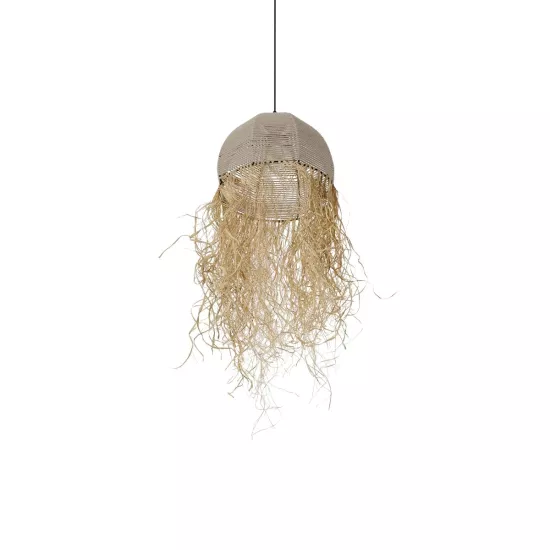 PLUVIA 205-0082 Boho Κρεμαστό Φωτιστικό Οροφής με Ντουί 1 x E27 AC 220-240V IP20 - Μπεζ - M30 x Π30 x Υ70cm