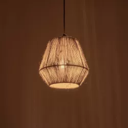 PULVIS 205-0083 Boho Κρεμαστό Φωτιστικό Οροφής με Ντουί 1 x E27 AC 220-240V IP20 - Μπεζ - M22 x Π22 x Υ22cm