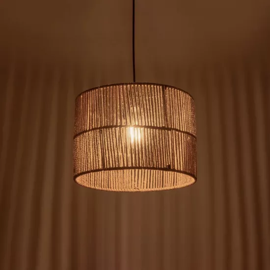 SAFA 205-0085 Boho Κρεμαστό Φωτιστικό Οροφής με Ντουί 1 x E27 AC 220-240V IP20 - Μπεζ - M30 x Π30 x Υ26cm