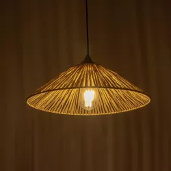 CHAPEAU 205-0086 Boho Κρεμαστό Φωτιστικό Οροφής με Ντουί 1 x E27 AC 220-240V IP20 - Μπεζ - M41 x Π41 x Υ17cm