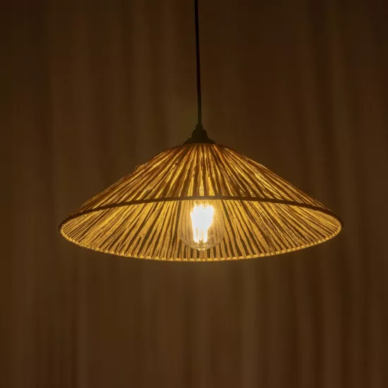 CHAPEAU 205-0086 Boho Κρεμαστό Φωτιστικό Οροφής με Ντουί 1 x E27 AC 220-240V IP20 - Μπεζ - M41 x Π41 x Υ17cm