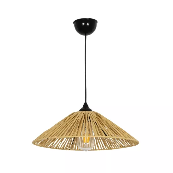 CHAPEAU 205-0086 Boho Κρεμαστό Φωτιστικό Οροφής με Ντουί 1 x E27 AC 220-240V IP20 - Μπεζ - M41 x Π41 x Υ17cm