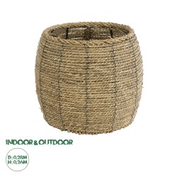 Artificial Garden THASSOS 20581 Διακοσμητικό Πλεκτό Κασπώ Γλάστρα - Flower Pot Καφέ Φ28 x Υ26cm