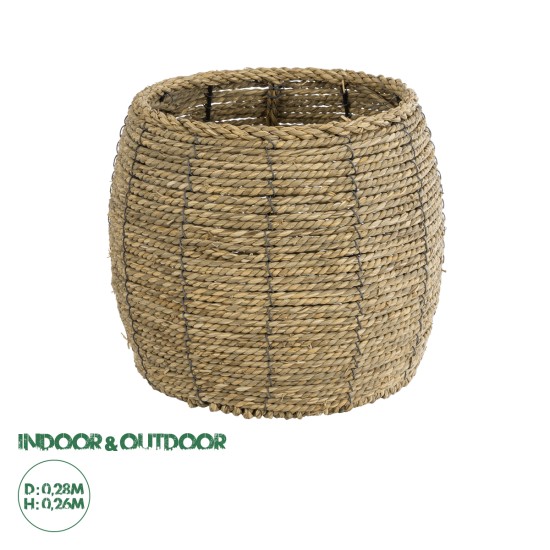 Artificial Garden THASSOS 20581 Διακοσμητικό Πλεκτό Κασπώ Γλάστρα - Flower Pot Καφέ Φ28 x Υ26cm