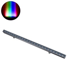WASHERFAIA 90185 Μπάρα Φωτισμού Wall Washer με Αντιθαμβωτική Γρίλια LED 36W 3060lm 30° DC 24V Αδιάβροχο IP65 Πολύχρωμο RGBW Dimmable DMX512 - Bridgelux SMD Chip - Γκρι Ανθρακί - Μ100 x Π4 x Υ5cm - 3 Χρόνια Εγγύηση