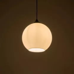 GABIA 206-0001 Μοντέρνο Κρεμαστό Φωτιστικό Οροφής με Ντουί 1 x E27 AC 220-240V IP20 - Λευκό - Μ25 x Π25 x Υ26cm