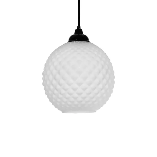 KEGEL 206-0004 Μοντέρνο Κρεμαστό Φωτιστικό Οροφής με Ντουί 1 x E27 AC 220-240V IP20 - Λευκό - Μ20 x Π20 x Υ20cm