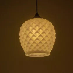 KEGEL 206-0005 Μοντέρνο Κρεμαστό Φωτιστικό Οροφής με Ντουί 1 x E27 AC 220-240V IP20 - Λευκό - Μ19 x Π19 x Υ19cm