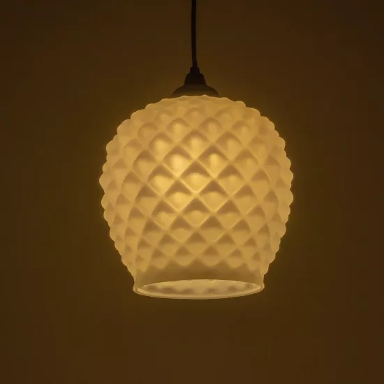 KEGEL 206-0005 Μοντέρνο Κρεμαστό Φωτιστικό Οροφής με Ντουί 1 x E27 AC 220-240V IP20 - Λευκό - Μ19 x Π19 x Υ19cm