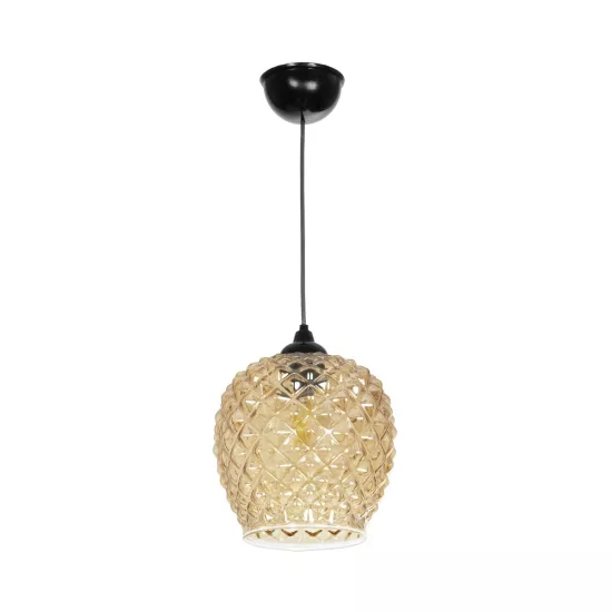 KEGEL 206-0007 Μοντέρνο Κρεμαστό Φωτιστικό Οροφής με Ντουί 1 x E27 AC 220-240V IP20 - Μελί - Μ19 x Π19 x Υ19cm