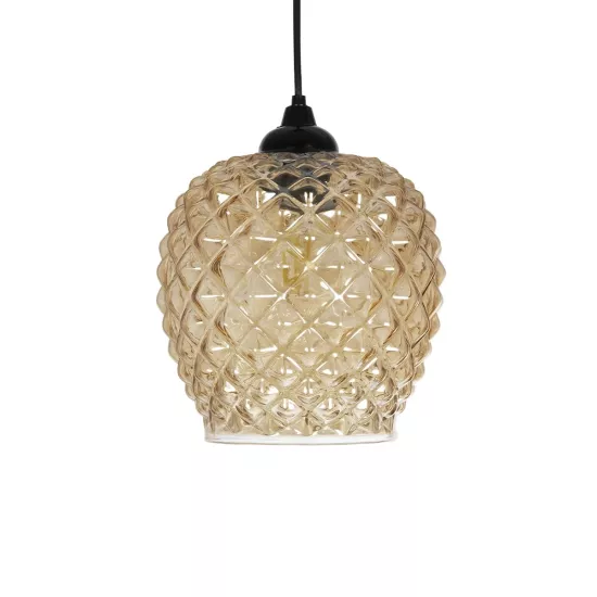 KEGEL 206-0007 Μοντέρνο Κρεμαστό Φωτιστικό Οροφής με Ντουί 1 x E27 AC 220-240V IP20 - Μελί - Μ19 x Π19 x Υ19cm