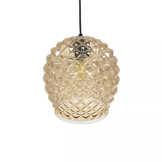 KEGEL 206-0007 Μοντέρνο Κρεμαστό Φωτιστικό Οροφής με Ντουί 1 x E27 AC 220-240V IP20 - Μελί - Μ19 x Π19 x Υ19cm