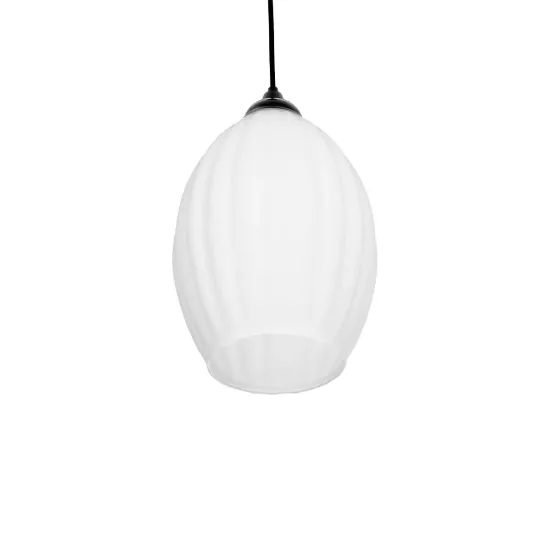 GURIA 206-0008 Μοντέρνο Κρεμαστό Φωτιστικό Οροφής με Ντουί 1 x E27 AC 220-240V IP20 - Λευκό - Μ19 x Π19 x Υ26cm