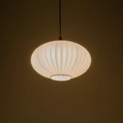 PERA 206-0011 Μοντέρνο Κρεμαστό Φωτιστικό Οροφής με Ντουί 1 x E27 AC 220-240V IP20 - Λευκό - Μ30 x Π30 x Υ22cm