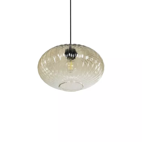 PERA 206-0012 Μοντέρνο Κρεμαστό Φωτιστικό Οροφής με Ντουί 1 x E27 AC 220-240V IP20 - Mελί - Μ30 x Π30 x Υ22cm