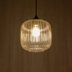 MELONI 206-0016 Μοντέρνο Κρεμαστό Φωτιστικό Οροφής με Ντουί 1 x E27 AC 220-240V IP20 - Mελί - Μ20 x Π20 x Υ24cm