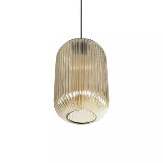 MELONI 206-0020 Μοντέρνο Κρεμαστό Φωτιστικό Οροφής με Ντουί 1 x E27 AC 220-240V IP20 - Mελί - Μ20 x Π20 x Υ38cm