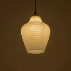 SKLO 206-0023 Μοντέρνο Κρεμαστό Φωτιστικό Οροφής με Ντουί 1 x E27 AC 220-240V IP20 - Λευκό - Μ22 x Π22 x Υ31cm