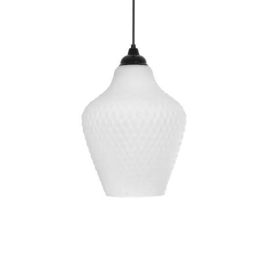 SKLO 206-0023 Μοντέρνο Κρεμαστό Φωτιστικό Οροφής με Ντουί 1 x E27 AC 220-240V IP20 - Λευκό - Μ22 x Π22 x Υ31cm