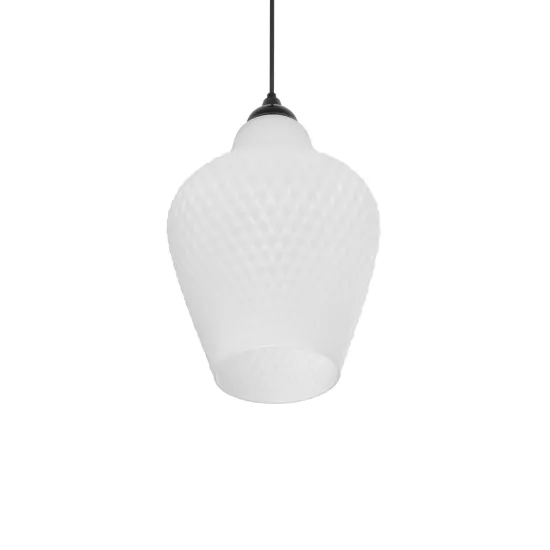 SKLO 206-0023 Μοντέρνο Κρεμαστό Φωτιστικό Οροφής με Ντουί 1 x E27 AC 220-240V IP20 - Λευκό - Μ22 x Π22 x Υ31cm