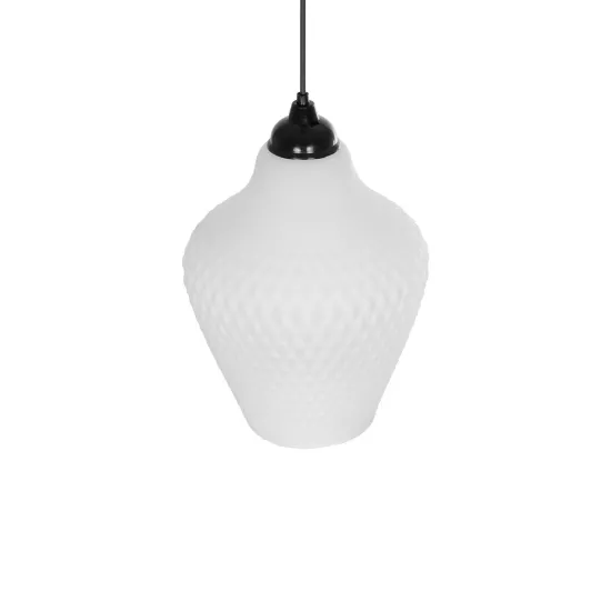 SKLO 206-0023 Μοντέρνο Κρεμαστό Φωτιστικό Οροφής με Ντουί 1 x E27 AC 220-240V IP20 - Λευκό - Μ22 x Π22 x Υ31cm