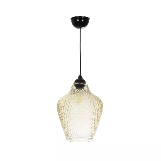 SKLO 206-0025 Μοντέρνο Κρεμαστό Φωτιστικό Οροφής με Ντουί 1 x E27 AC 220-240V IP20 - Mελί - Μ22 x Π22 x Υ31cm