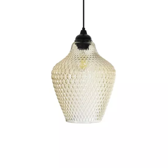 SKLO 206-0025 Μοντέρνο Κρεμαστό Φωτιστικό Οροφής με Ντουί 1 x E27 AC 220-240V IP20 - Mελί - Μ22 x Π22 x Υ31cm