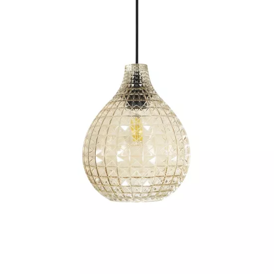 BASTIK 206-0027 Μοντέρνο Κρεμαστό Φωτιστικό Οροφής με Ντουί 1 x E27 AC 220-240V IP20 - Mελί - Μ22 x Π22 x Υ26cm