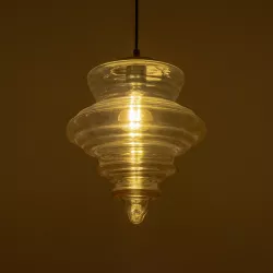 CORTE 206-0029 Μοντέρνο Κρεμαστό Φωτιστικό Οροφής με Ντουί 1 x E27 AC 220-240V IP20 - Mελί - Μ25 x Π25 x Υ30cm