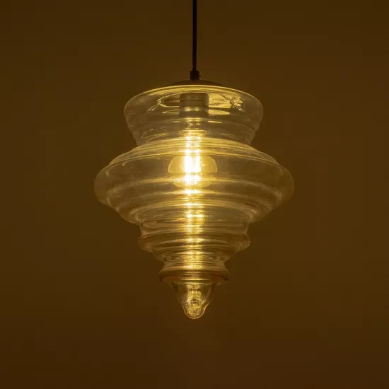 CORTE 206-0029 Μοντέρνο Κρεμαστό Φωτιστικό Οροφής με Ντουί 1 x E27 AC 220-240V IP20 - Mελί - Μ25 x Π25 x Υ30cm